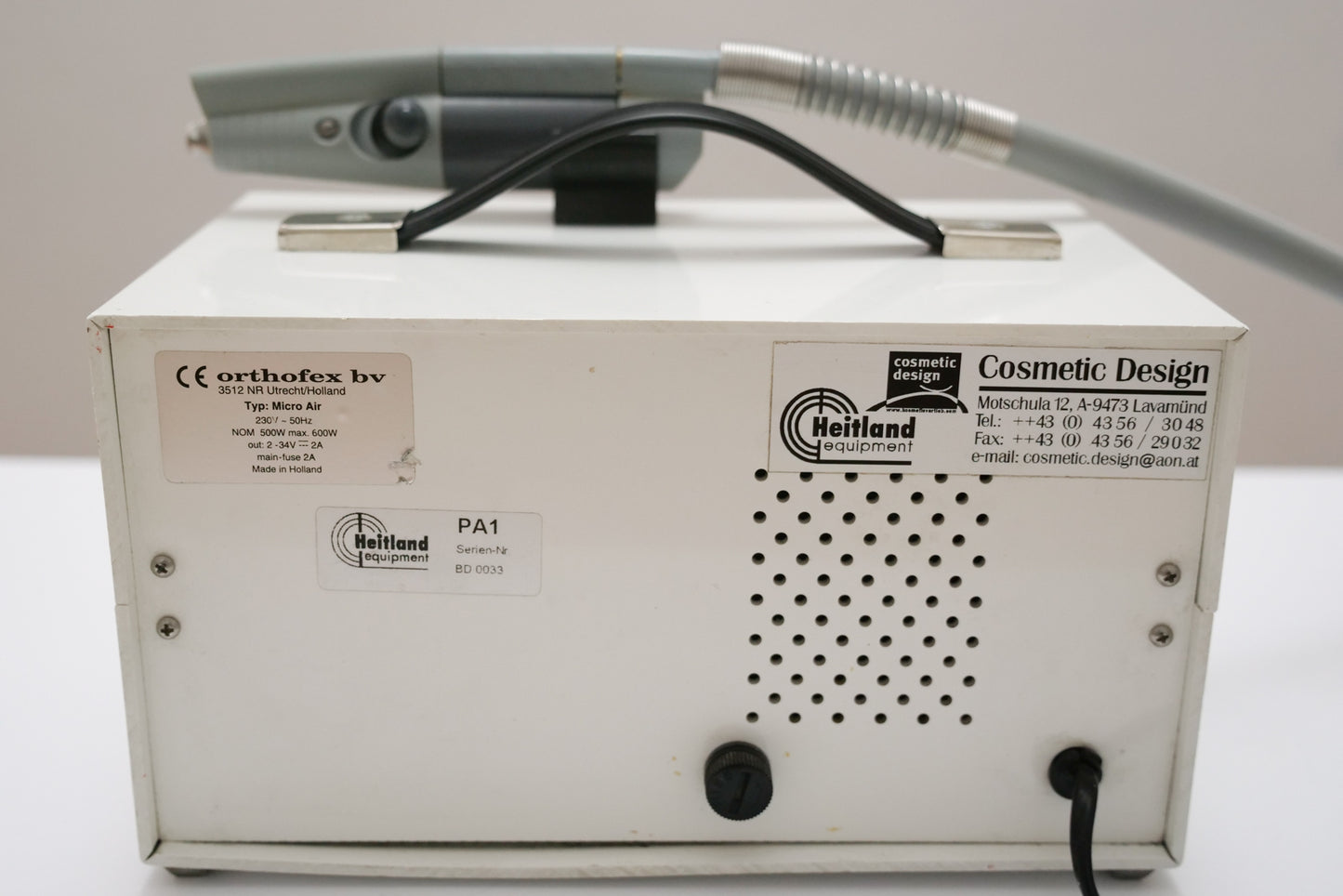 Orthofex Micro Air Vacuum-Nagelfräser, Händler, Garantie