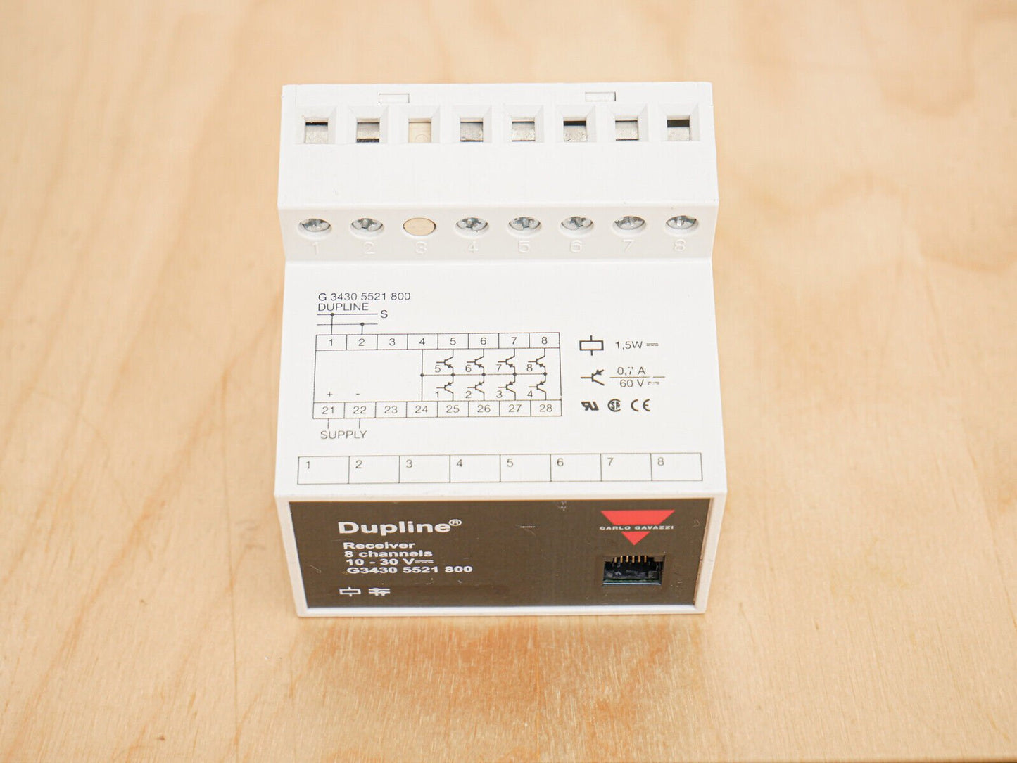 Dupline Receiver 8 Channels, Carlo Gavazzi, G3430 5521 800 - Shopelektronik.at