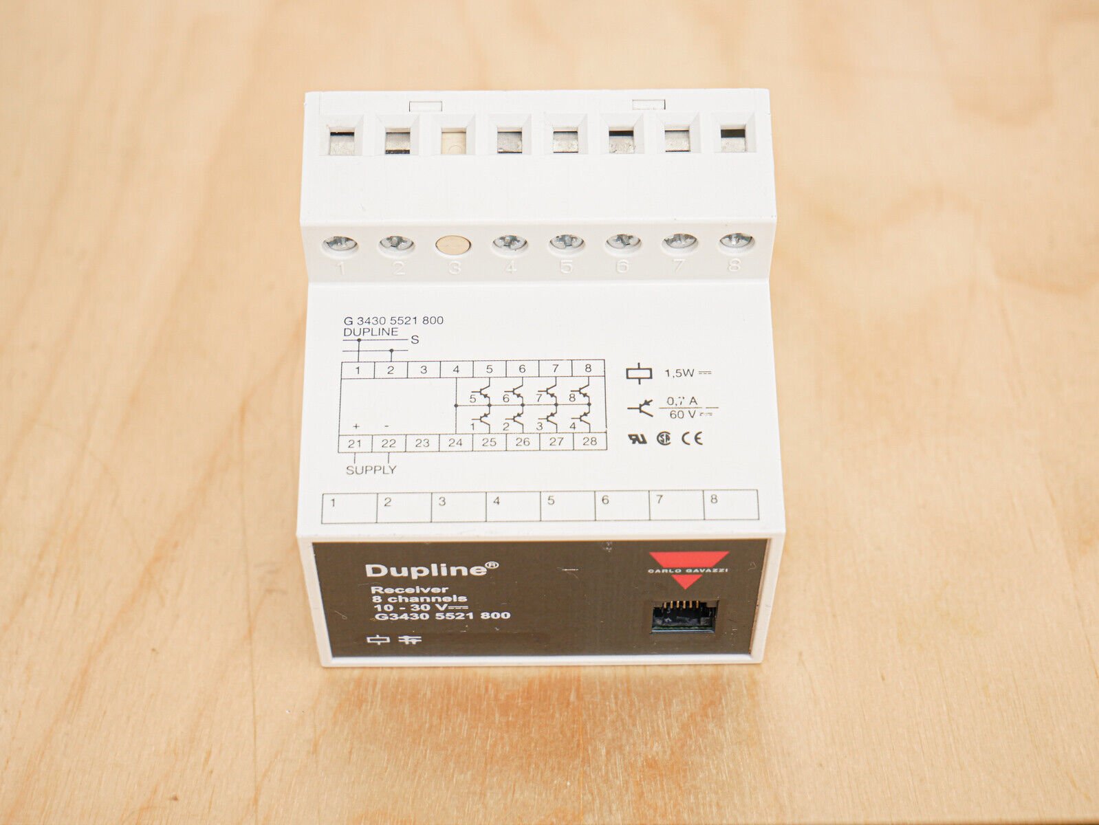 Dupline Receiver 8 Channels, Carlo Gavazzi, G3430 5521 800 - Shopelektronik.at
