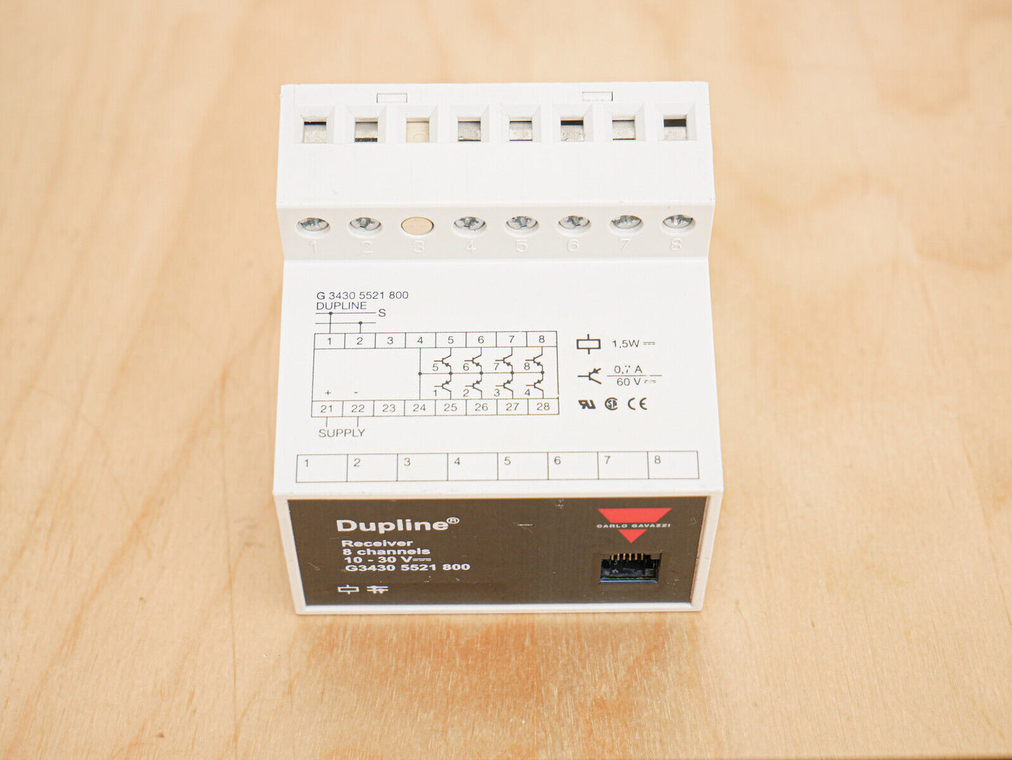 Dupline Receiver 8 Channels, Carlo Gavazzi, G3430 5521 800