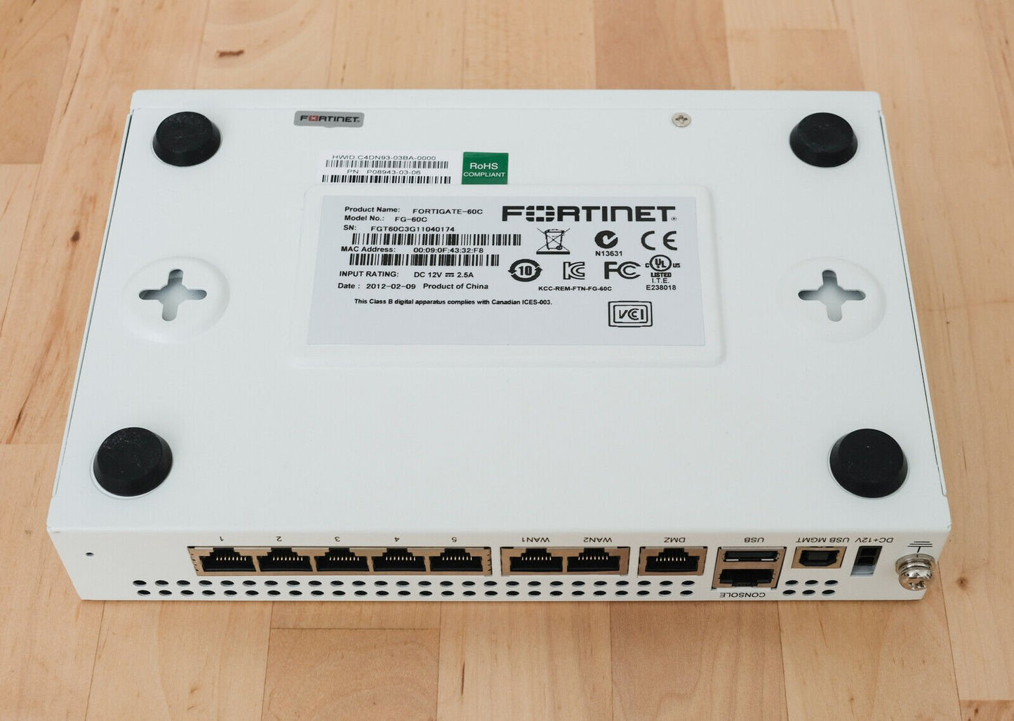 Fortinet Fortigate 60C Firewall Router, VPN - Shopelektronik.at