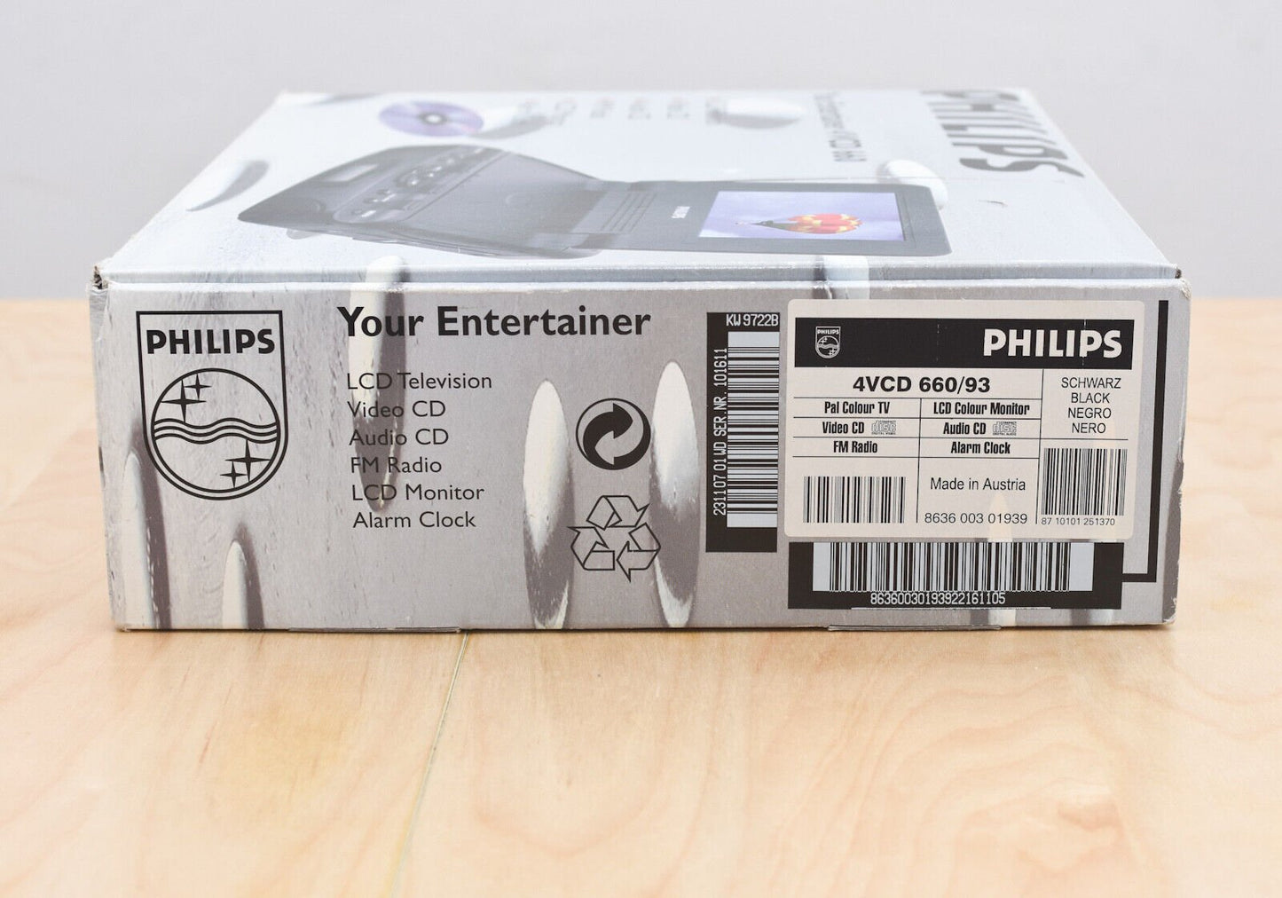Philips 4VCD 660/93 LCD Multimediagerät, TV, VCD, Radio,NEU, OVP! - Shopelektronik.at