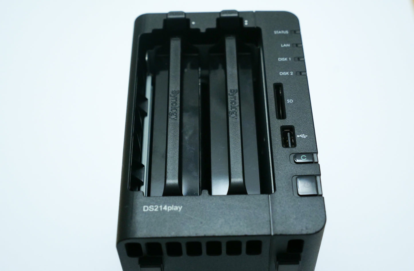 Synology DS214PLAY 2-bay Gigabit NAS, 3x USB 3,0, E-SATA