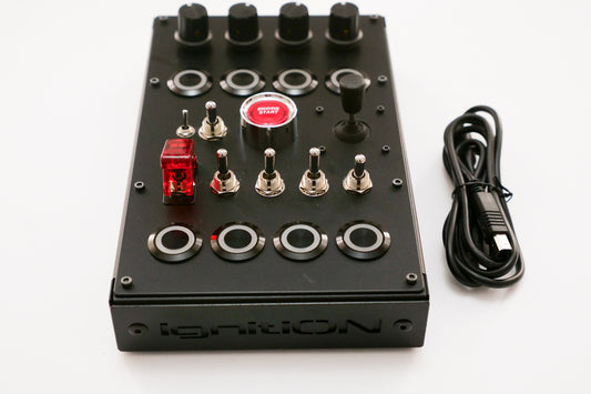 ignitiON Ring-LED (Red) PC USB Button Box, Sim Racing