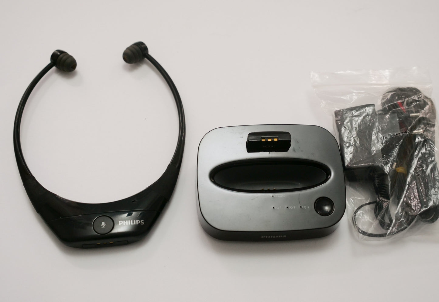 Philips SSC5001 Kabelloser Kinnbügel-Ohrhörer, TV Kopfhörer, Digital und Analog