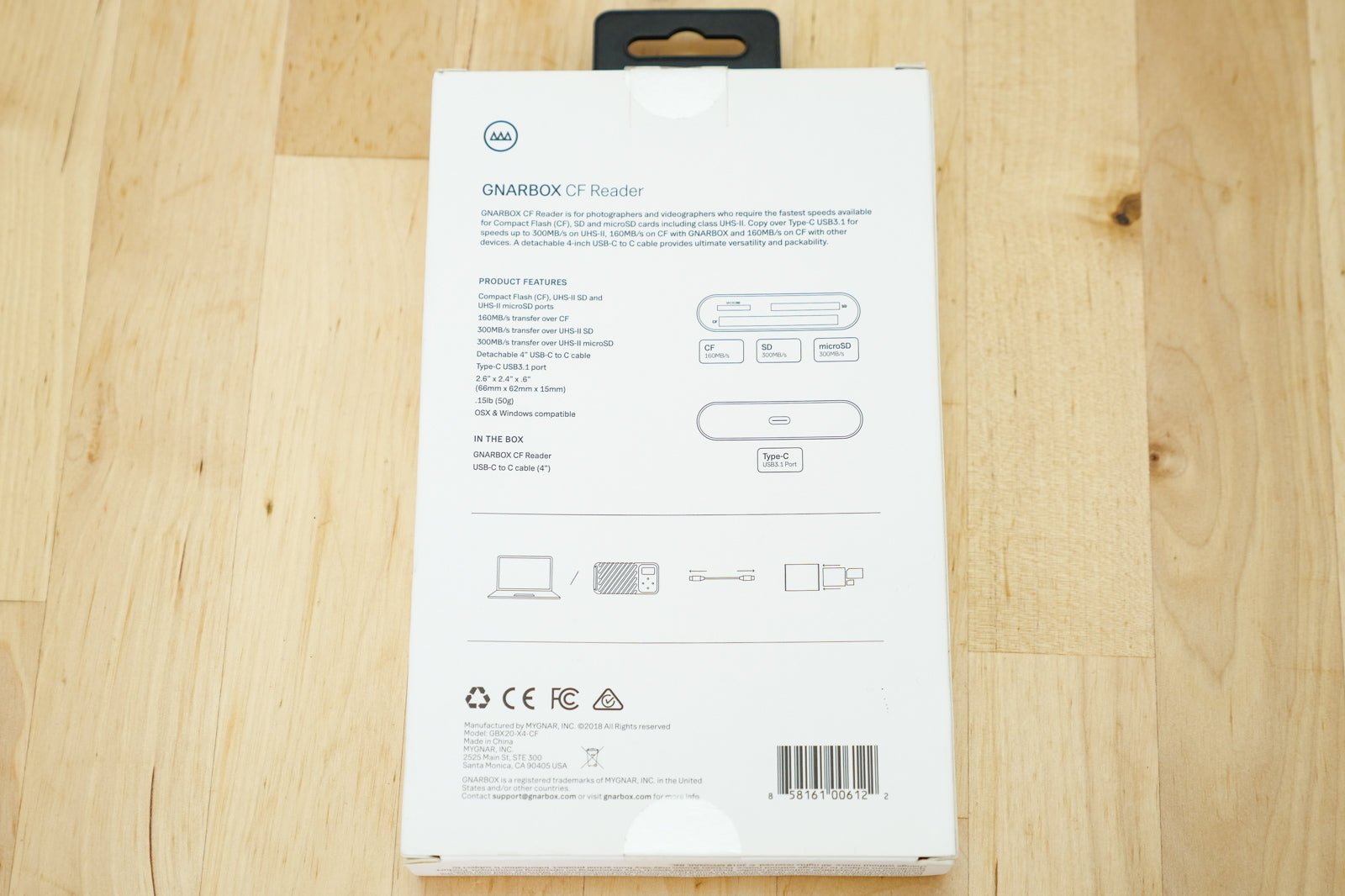 GNARBOX CF Kartenleser mit UHS - II microSD/SD, USB - C 3.1, NEU - Shopelektronik.at